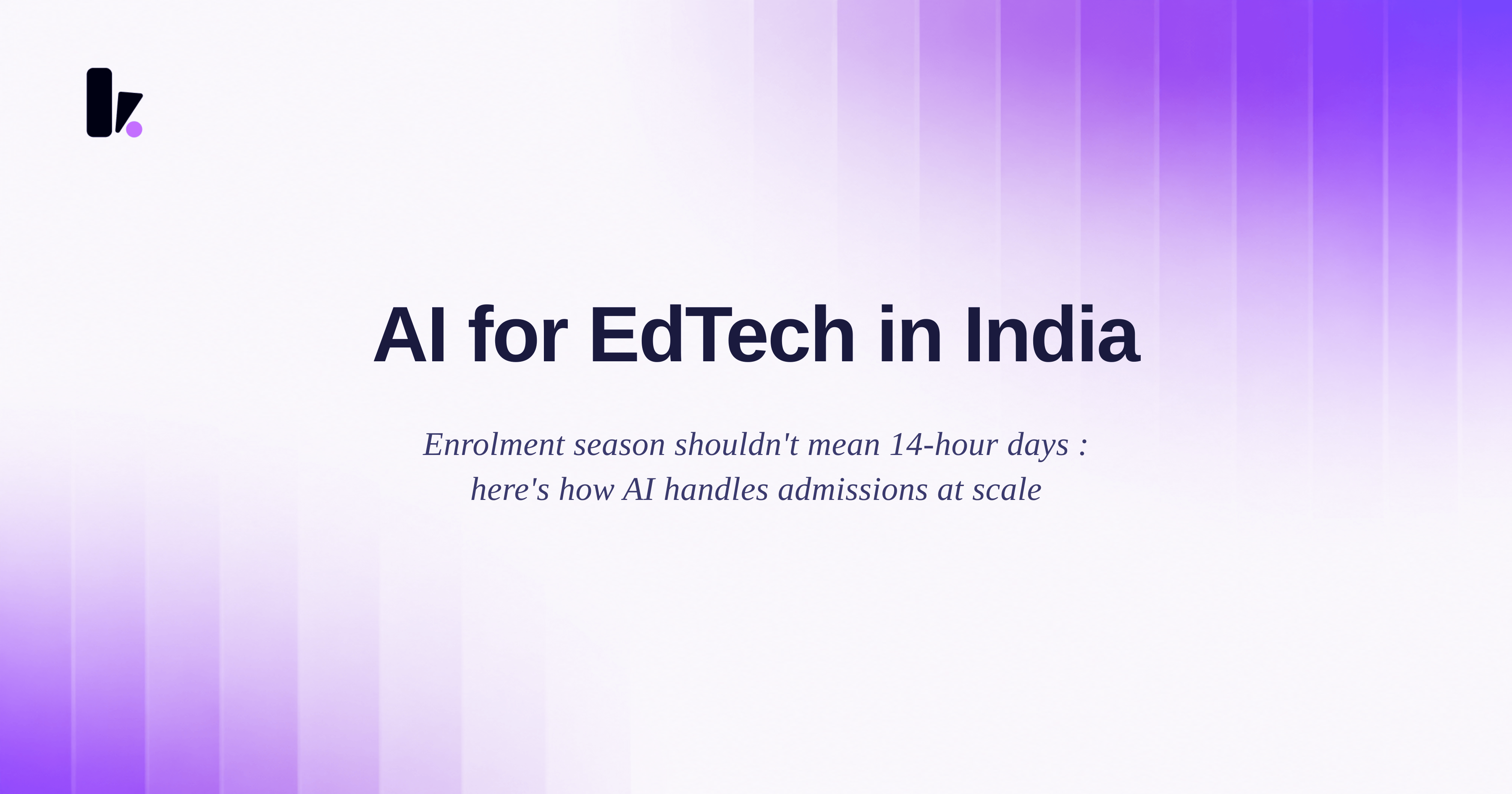 AI for EdTech in India: How Coaching Institutes Are Using AI to Scale Admissions