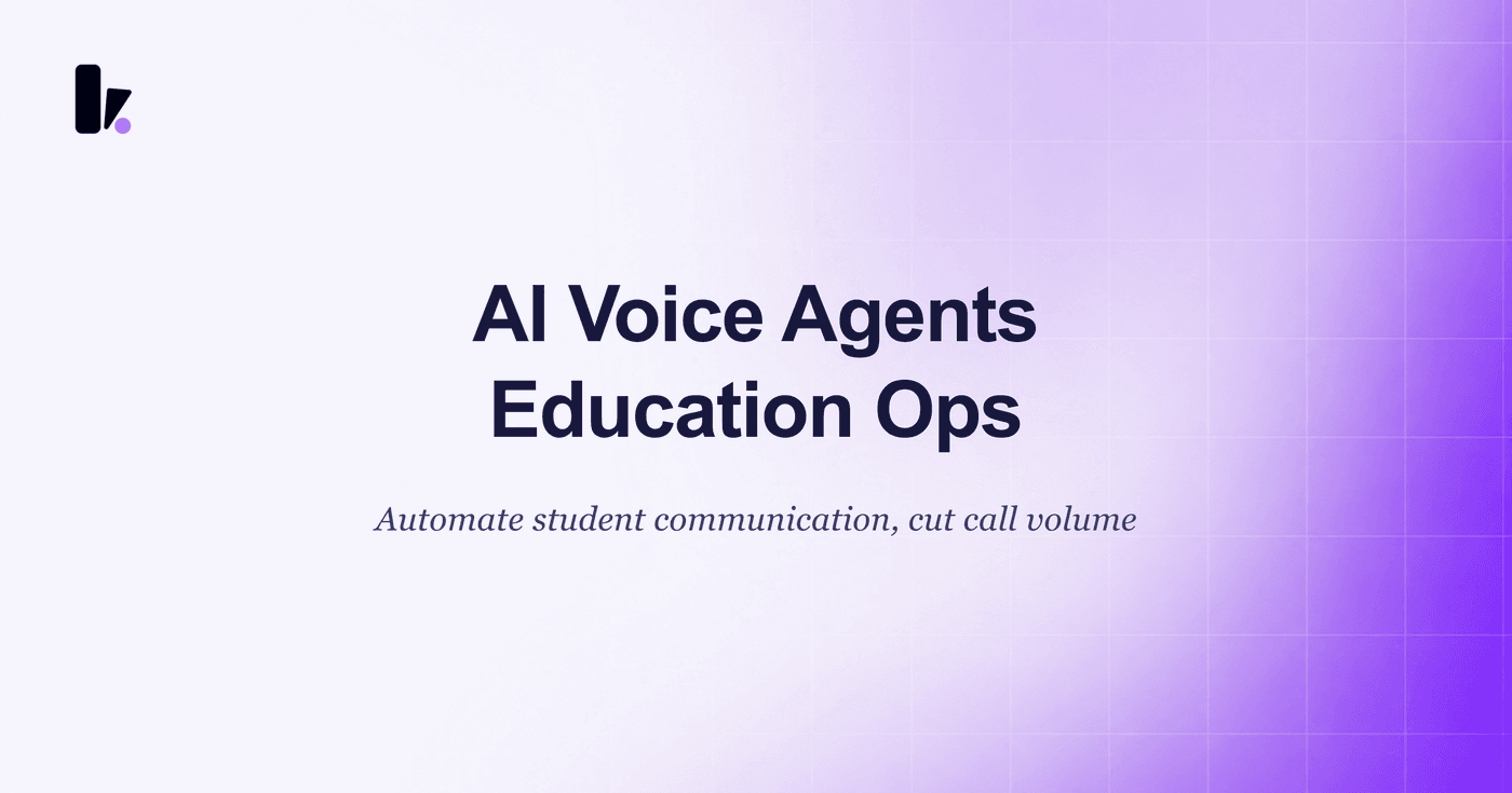 AI Agents for EdTech: Admissions, Student Support & Ops Playbook
