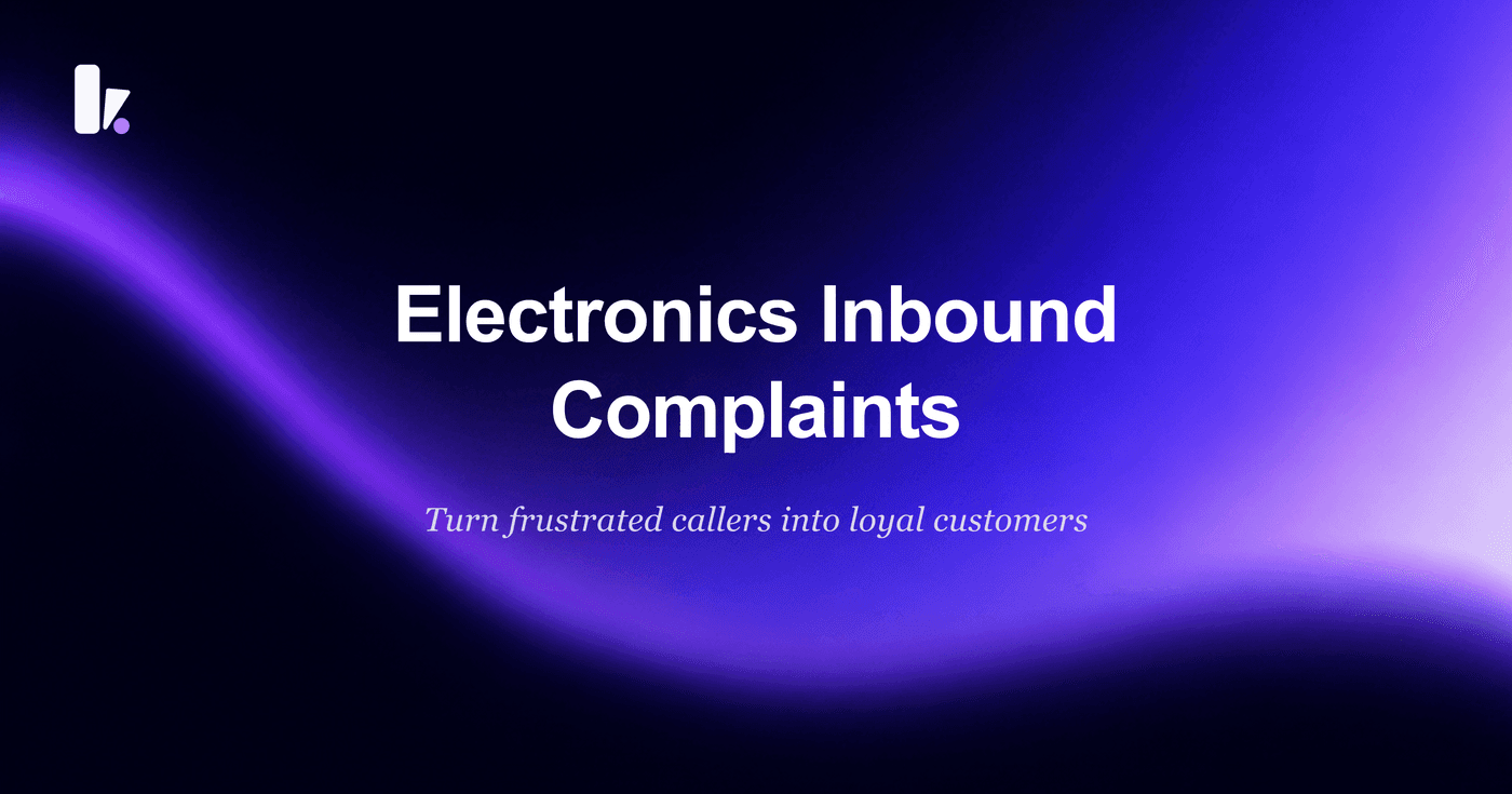How to Handle Electronics Customer Complaints via Inbound Call Support