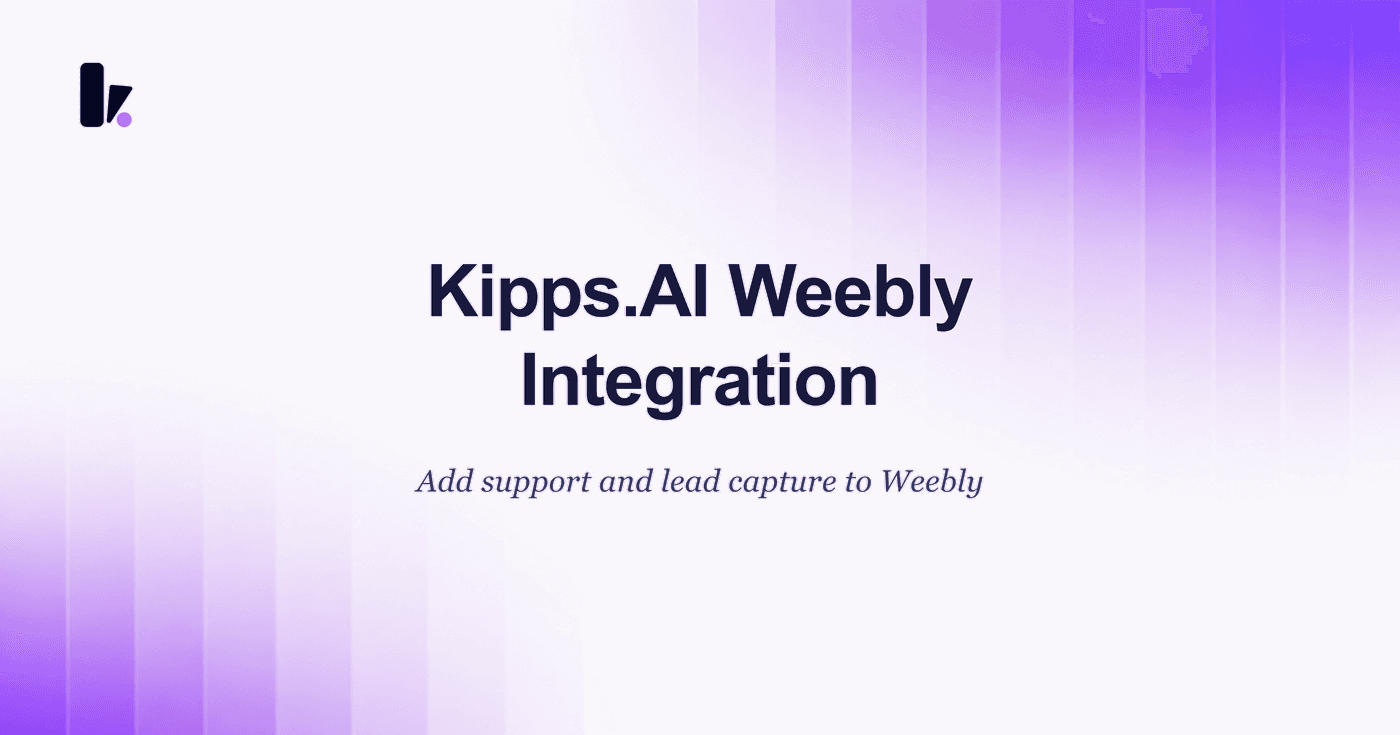 Kipps.AI integration with Weebly